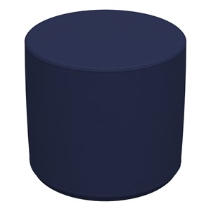 Foam Soft Seating Circle Ottoman -  Navy