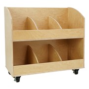 Mobile Birch Book Cart
