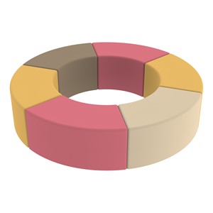 Foam Soft Seating S-Curve Set - Desert