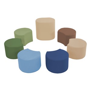 Foam Soft Seating - Crescent Set - Earthtone