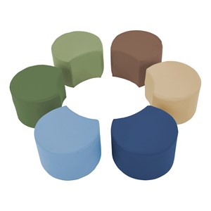 Foam Soft Seating - Crescent Set - Earthtone