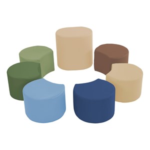 Foam Soft Seating - Crescent Set - Earthtone