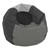 Round Bean Bag - Gray/Light Gray (26" D)