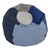 Round Bean Bag - Navy/Powder Blue (26" D)