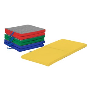 Premium Two-Fold Nap Mat - 2" Thick - Pack of Four - Assorted