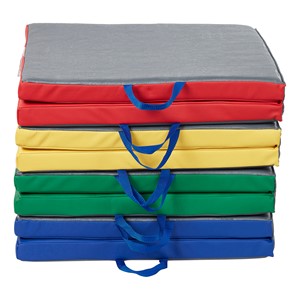 Premium Two-Fold Nap Mat - 2" Thick - Pack of Four - Handle