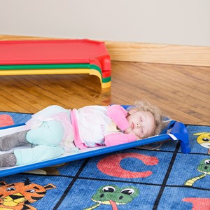 Deluxe Assorted Stackable Daycare Cot w/ Easy Lift Corners - Standard (52" L) - Pack of Cots