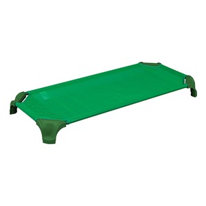 Deluxe Assorted Stackable Daycare Cot w/ Easy Lift Corners - Standard (52" L) - Pack of Cots - Green