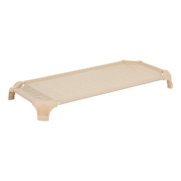 Deluxe Assorted Natural Colors Stackable Daycare Cot w/ Easy Lift Corners - Standard (52" L) - Pack of Cots - Sand