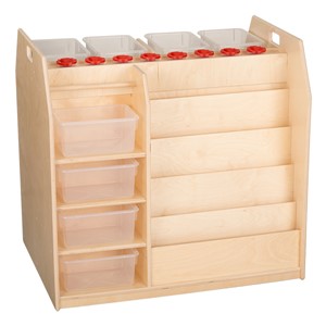 Baltic Birch Classroom Trolley Art Cart-Chown  C Back