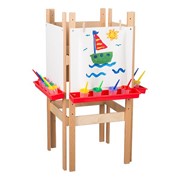 Wooden Adjustable Easel w/ Markerboard