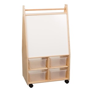 Mobile Magnetic Art Center w/ Clear Trays