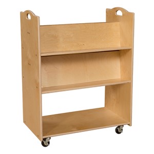 Double-Sided Mobile Library Cart