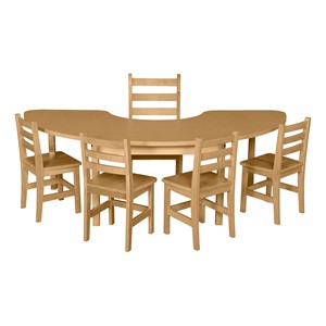 Half Circle High-Pressure Laminate Table