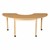 Half Circle High-Pressure Laminate Table - 24" Height, Casters
