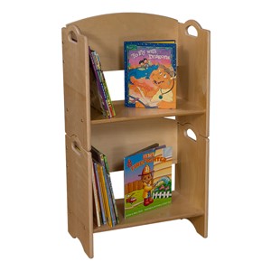 Stackable Bookshelf - Two units shown stacked - Accessories not included