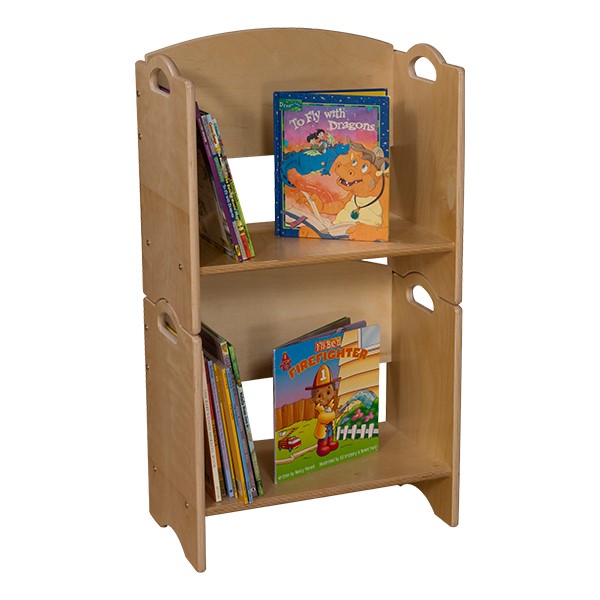 Stackable Bookshelf - Two units shown stacked - Accessories not included