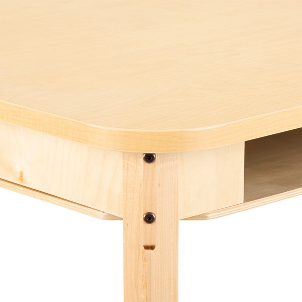 Four Person HPL Stand Up Desk - Corner