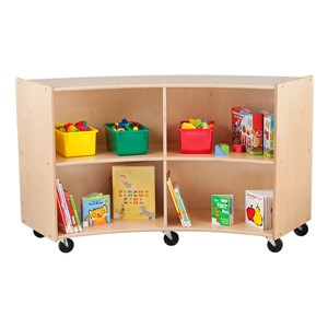 Concave Mobile Storage Shelving 36" H - Unassembled