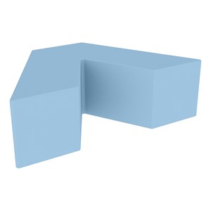 Foam Soft Seating - V-Shape (12" H) - Faded Denim