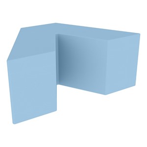 Foam Soft Seating - V Shape (16" H) - Faded Denim