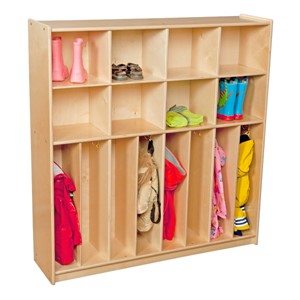 Wooden Eight-Section Locker Unit