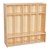 Wooden Five-Section Locker Unit w/ Seat - Unassembled (47" W)
