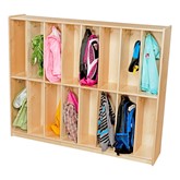 Wooden 16-Section Locker Unit