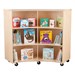 Concave Mobile Storage Shelving 48" H - Assembled