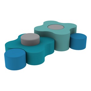 Foam Soft Seating Four Point Gear Set - Contemporary Colors