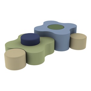 Foam Soft Seating Four Point Gear Set - Earthtone Colors
