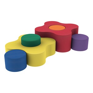 Foam Soft Seating Four Point Gear Set - Primary Colors