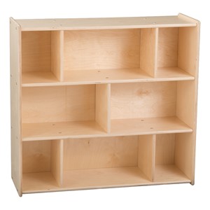 Wooden Storage Cabinet w/ Eight Shelves
