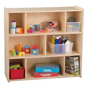 Wooden Storage Cabinet w/ Eight Shelves