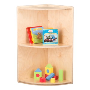 Classroom High Corner Shelf w/ Two Shelves (29" H)