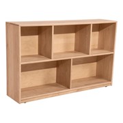 Maple Five-Section Classroom Shelving Unit