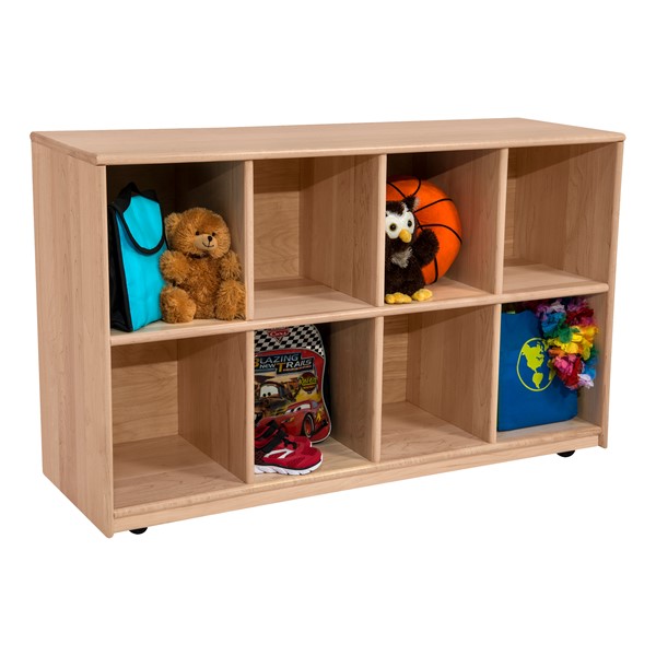 Maple Eight Section Cubby Unit - 30" H