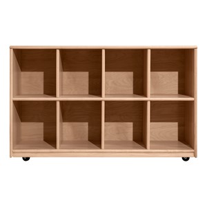 Maple Eight Section Cubby Unit - 30" H