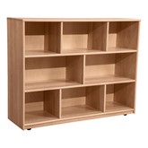 Maple Eight Section Classroom Shelving Unit