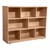 Maple Eight Section Classroom Shelving Unit - 36" H