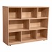 Maple Eight Section Classroom Shelving Unit - 36" H