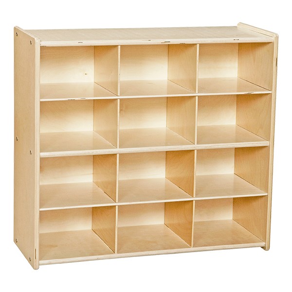 12-Tray Wooden Storage Unit - Unassembled & w/o Trays