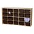 20-Tray Wooden Storage Unit - Unassembled & w/ Chocolate Trays - Accessories not included