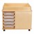 Large Preschool STEM Bin Cart w/ Tabletop & Lip