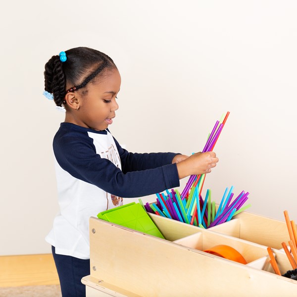 Preschool STEM Bin Cart