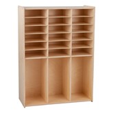 Wooden Cabinet w/ 18 Bins