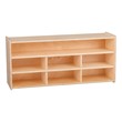 Wooden Storage Cabinet w/ Six Clear Bins - Assembled