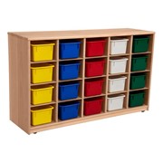 Maple 20-Tray Cubby Storage Unit