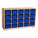 Maple 20-Tray Cubby Storage Unit w/ Blue Trays