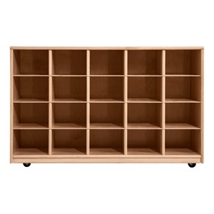 Maple 20-Tray Cubby Storage Unit w/o Trays